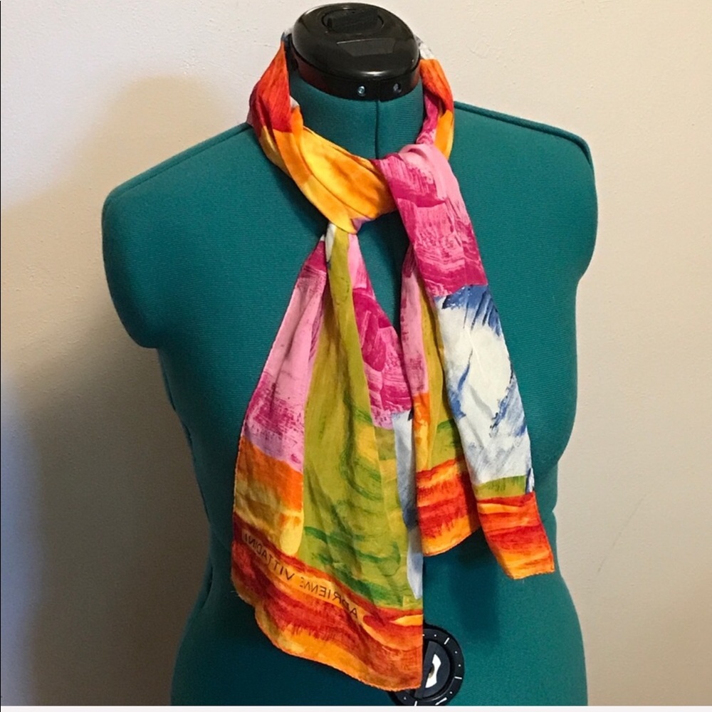Vintage Adrienne Vittadini Silk Scarf